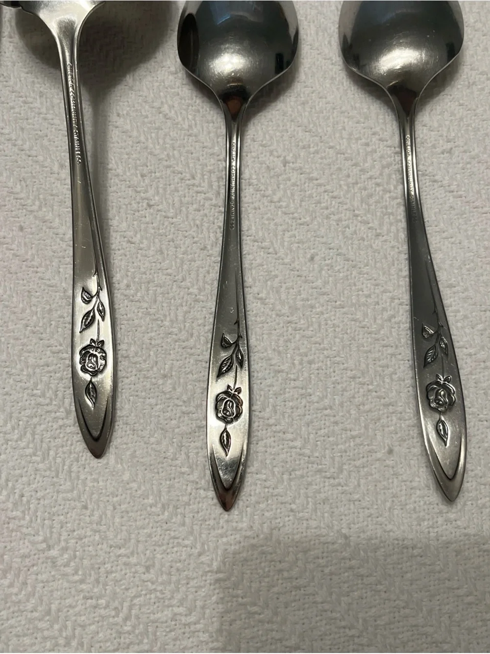 Oneida Community My Rose Silver Floral-Handle Serving Flatware Set